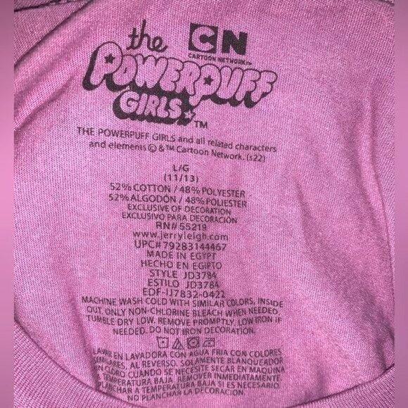 The Powerpuff Girls Graphic T-Shirt L/S Purple Cartoon Network 52% Cotton - Picture 3 of 9